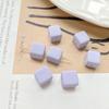 Color crema de malteada mate cara cuadrada forma geométrica con cuentas DIY aretes hechos a mano collar pulsera material accesorios