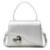 Bolso Pequeño Cuadrado Portátil de Cuero Patentado de Alta Gama Estilo Coreano para Mujer para el Trabajo y los Viajes, Bolso Cruzado de Estilo Simple
