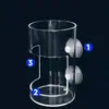 Alimentador para pecera de guppies, acrílico, pequeño, tubo de alimentación fijo, hundible, dispersante, alimentador automático, portátil, sensación de suelto