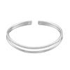 Ciudad Estrella Plata Pura 990 Pulsera Abierta Mate Estrellada para Mujer, Joyería Sólida de Lujo Ligero Plateada Brillante Venta al por Mayor Fuente de Transmisión en Vivo