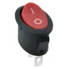 Interruptor de Alimentação Certificado Cb Kcd1 Oval Vermelho e Preto 2 Pinos 2 Velocidades Interruptor Basculante para Aquecedor de Água Elétrico Sem Luz
