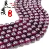 Granate de Mozambique Cuentas Redondas Pulsera de Ágata Accesorios con Cuentas Garnet Rojo Vino Calcedonia Joyería DIY Cuentas Sueltas