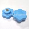 Fabricante de Dongguan Venda Quente 38Mmm6M5M8M10 Furo Cego Azul Flor de Ameixa Sextavado Estrela Plástico Manípulo