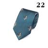 Gravata Masculina 8cm Distinta Bordada Social Casual Animal Moda Estilo Coreano Preta Gravata Feminina Britânica