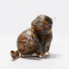 Adornos de Resina de Cristal, Decoración de Piedra Triturada Rosa Natural de Cristal y Amatista de Gatito, Adornos de Escritorio de Regalo, Artesanías