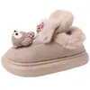 Botas de Neve Plataforma Tribal da Moda com Solado Grosso e Curto para Mulheres 2025 Outono e Inverno Novos Sapatos de Algodão Aconchegantes e Grossos para Mulheres