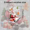 Adesivo Estático de Natal Desenho Animado 3D Sem Cola Sem Danos ao Vidro Janela da Sala de Estar Adesivo Decorativo para Atmosfera Festiva