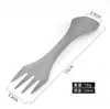 Cubiertos de Titanio Puro para Exteriores Cuchillo Tenedor Cuchara Camping Tenedor para Comida Occidental Tenedor y Cuchillo para Bistec Multifuncional de Múltiples Usos Portátil de Titanio Puro