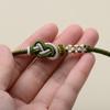 Novo nó chinês de oito caracteres tecido à mão, nó chinês étnico, pulseira de flor de pêssego, contas da sorte, acessórios dourados, cordão de mão