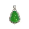 Plata de Ley S925 Nuevo Colgante Natural de Calcedonia Verde Hielo Alto Tendencia Nacional Nuevo Chinoiserie Colgante de Calabaza Fulu