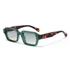 Gafas de Sol de Moda Cuadradas Transfronterizas Nuevas Europeas y Americanas, Combinación de Colores Colorida, Gafas de Sol Modernas, Personalidad Retro, Lentes de Espejo de Color Contrastante, Protección Solar