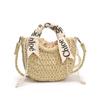 2025 Nuevo Verano Bolso de Gran Capacidad Moda Mujer Simple Bolso de Mujer Casual Bolso de Hombro Estilo Vacacional Bolso Cruzado de Paja