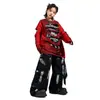 Ropa de Actuación Hip-Hop para Niños, Ropa de Moda para Pasarela de Actuación Hiphop para Niños, Traje Sudadera Hip-Hop Rota para Niño Guapo