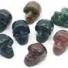 Caveira de Cristal Natural Esculpida Cabeça de Pedra Semi-preciosa Cabeça de Caveira Cabeça de Fantasma 1 Polegada Artesanato de Terror de Halloween