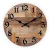 Una generación de reloj de pared transfronterizo retro simple reloj de madera colgante de pared decorativo reloj redondo reloj creativo silencioso