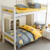 Novo Modelo 2025 Conjunto de Três Peças 100% Algodão para Estudantes Conjunto de Roupa de Cama Puro Algodão para Dormitório Estudantil