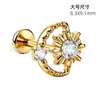 Brincos de Titânio Jiangtai F136 Sol e Lua Zircônia G23 Liga de Titânio Body Piercing Joias Brincos
