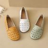 Zapatos de Madre de Suela Blanda, para Superficie Blanda, con Diseño Hueco, Nuevo Estilo Verano 2026, Sandalias Casuales Cómodas de Tejido, Zuecos para Mujer