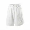 Shorts de ganga cleanfit estilo verão calças estruturadas divididas de comprimento médio textura solta trendy marca calças retas de cinco pontos q