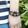 Nueva pulsera pulsera de piel de vaca con cuentas al por mayor pulsera vintage joyería de moda Yiwu pequeña mercancía