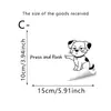 Pegatina Sencilla de Animales de Dibujos Animados para Cisterna de Inodoro con Recordatorio en Inglés de Presionar para Descargar Calcomanía de Pared para Decoración de Baño en Casa
