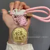 Oro 999 Oro Puro Gato Oro Hola Teléfono Colgante Llavero Regalo para Novia Colgante de Bolsa Kitty