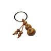 Llavero de Calabaza de Madera de Durazno Colgante de Llave de Calabaza Auspiciosa Guanyin Ping An Joyería para Llave de Coche Colgante xh04