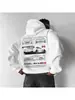 Moletom Esportivo Oversize Mustang Gt com Capuz Branco-GG