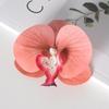 Cabeça de Flor Phalaenopsis de Filme 3D Simulado Acessórios de Flor Simulada Enfeite de Cabeça de Flor Grampo de Cabelo DIY Feito à Mão Decoração de Casamento