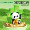 Procesamiento Personalizado de Bambú de la Suerte Panda Rojo Saludando y Asintiendo Panda Adornos Solares para Coche Regalos de Inauguración