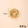 Pingente Único Anel de Fundição Transfronteiriço Aço Inoxidável com Diamante Acessórios para Colar Moda de Luxo Acessível Aço Titânio Fabricante de Joias DIY