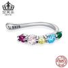 Evelle Original Clip para Oreja de Elfo Individual Pendientes de Plata de Ley s925 Pendientes de Circonita de Colores Clip para Oreja Pendientes Individuales