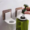 Dispensador de jabón de baño con prensa para botellas de desinfectante de manos para hotel, estante para baño con dibujo de alambre, estante para gel de ducha colgante de pared