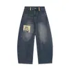 Jia Yi Ku Marca de Moda 26 Nuevos Jeans Holgados de Retazos Retro Americanos Pantalones Scimitar Personalizados Cleanfit para Hombres y Mujeres