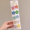 Presilha de Cabelo Estrela Colorida Dopamina de Verão para Arrumar a Franja, Presilha Lateral Fofa para Acessórios de Cabelo Infantil