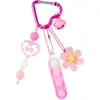 Chaveiro mais vendido transfronteiriço silicone redondo longo pingente de bolha brinquedo gadget de alívio de estresse pequeno acessório com contas redutor de estresse