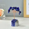 Árbol de cristal de amatista natural grava árbol de cristal base de piedra de cristal árbol de flores árbol de la fortuna adornos para el hogar venta al por mayor
