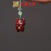 Pingente de Corrente para Celular Sapo de Madeira Arco-Íris Yiming Xianyuan Sandália Criativa de Sândalo Animal Desenho Animado Sapo Ornamento