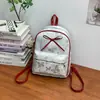 Mochila Feminina Estilo Coreano Estilo Preppy 2025 Nova Moda de Inverno Laço Mochila Pequena Bolsa para Compras e Trajeto