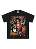 Camiseta Estampada Retro Americana de Bruno Mars Manga Corta Cuello Redondo Sudadera con Capucha Algodón 250g