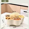 Bandeja para Guarniciones de Hot Pot con Compartimentos Giratorios, Bandeja Multifuncional para Preparación para Uso Doméstico, Cesta Drenable para Verduras, Bandeja para Platos de Hot Pot