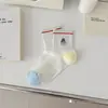 Meias Fofas de Cano Médio com Design Delicado para Mulheres, Estilo Fino de Verão, Tendência Bordada de Desenho Animado, Meias Curtas de Baixo Corte Absorventes de Suor Respiráveis