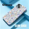 Capa de Celular Ins Estilo Coreano Fofo Nicho Floral Apple 16 Fosca Ultra-Fina Película Dura Iphone17Pro