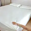 Nuevo Juego de Sábanas de Color Sólido Transfronterizo con Sensación de Hielo, Tipo Sueño Profundo Planeta Juego de Tres Piezas de Sábana y Funda de Almohada de Microfibra de Nylon Enfriadora Piel de Hielo