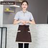 Meio Avental Roupas de Trabalho para Garçom Saia Meia-Saia Feminina Saia de Chefe Ocidental para Café Tecido de Algodão