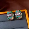 Pendientes de Zirconia Aguja de Plata Corazón de Gota de Agua Flor Estilo Dulce Festivo Pendientes Versátiles de Moda Lujo Ligero Pendientes de Alta Gama