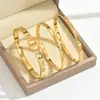 Pulsera de Acero de Titanio Letra Cd Pulsera de Circonita para Niñas Joyería de Alta Gama Europea y Americana Popular de Venta Caliente No se Desvanece Pulsera Abierta