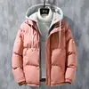 Jaqueta acolchoada de algodão para fábrica masculina de inverno nova à prova de vento para inverno frio quente folgada explosões tamanho plus com capuz roupas masculinas