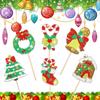 Colección Navideña Personalizada Pintura de Diamantes Hecho a Mano DIY Posavasos Llavero Adornos Pegatina Decorativa Colgante Pegatinas Navidad