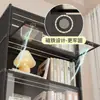 Estantería de almacenamiento transparente a prueba de polvo de múltiples capas simple transfronteriza para uso en el hogar y dormitorio, gabinete de almacenamiento de pie y estantería
